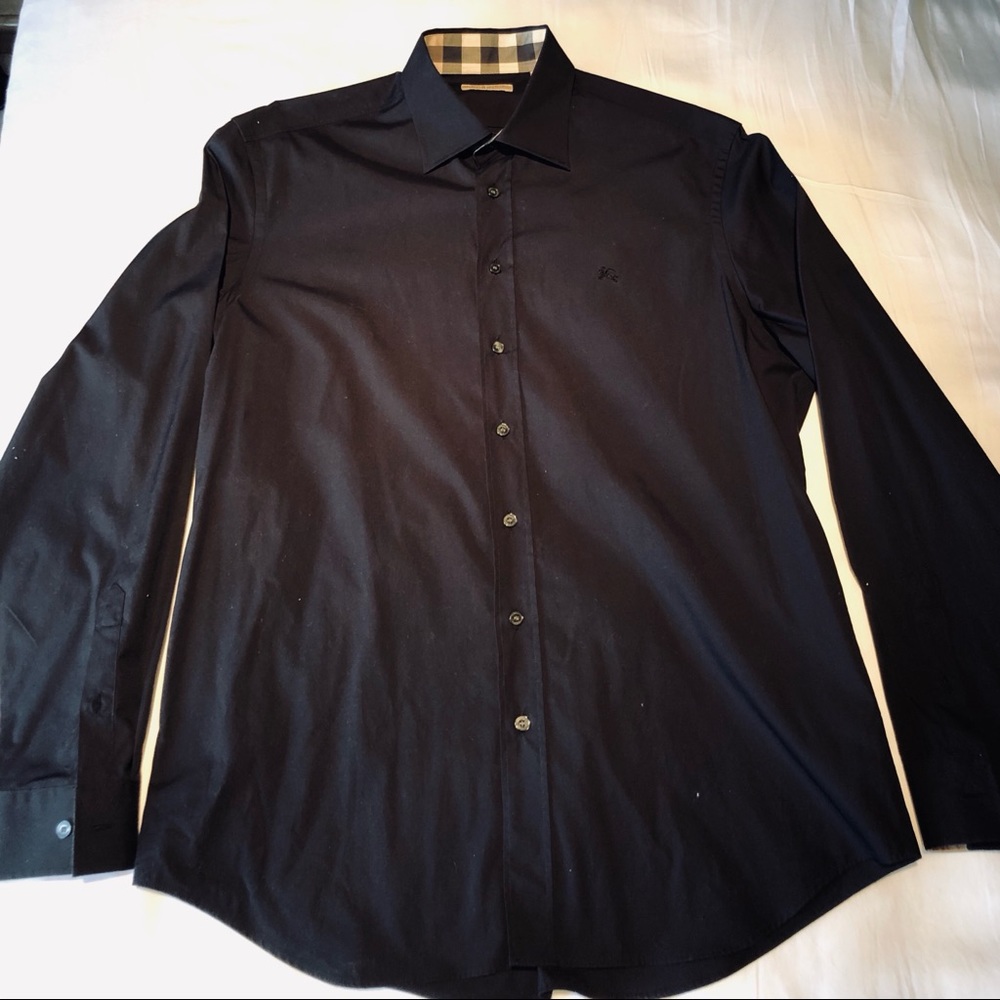 Men’s Black Burberry Dress Shirt (Authentic)